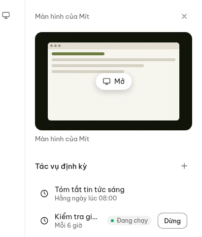Có máy tính riêng: ảnh chụp app VNBot